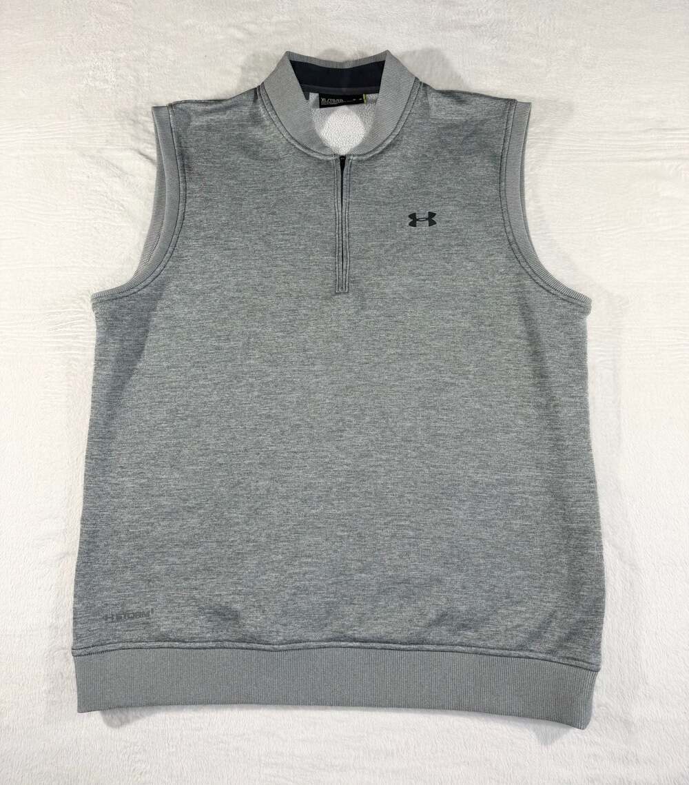 Under Armour ColdGear Storm Quarter Zip Vest Gray XL
